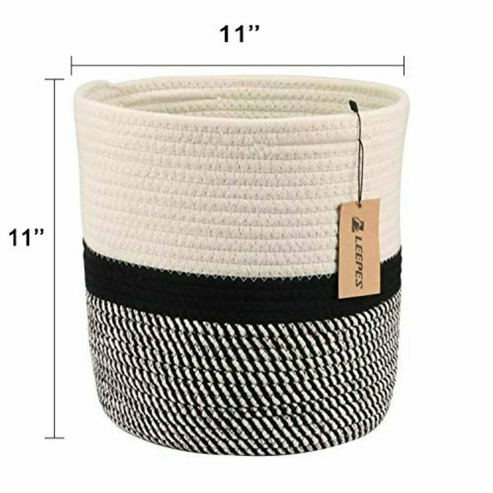 Cotton Rope Plant Basket Modern Woven Basket - Picture 3 of 7